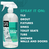 TUB & TILE CLEANER, Tea Tree & Eucalyptus, 32oz/ 946ml - Eco Friendly Cleaning Products