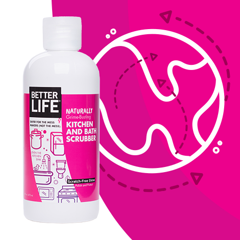 BETTER LIFE Natural Kitchen & Bath Scrubber Tackles A dirty Sink - Video