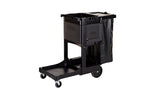 RUBBERMAID - EXECUTIVE SERIES STANDARD JANITOR CLEANING CART, BLACK