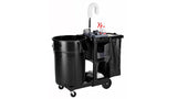 RUBBERMAID - EXECUTIVE SERIES STANDARD JANITOR CLEANING CART, BLACK