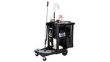 RUBBERMAID - EXECUTIVE SERIES STANDARD JANITOR CLEANING CART, BLACK