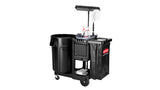 RUBBERMAID - EXECUTIVE SERIES STANDARD JANITOR CLEANING CART, BLACK