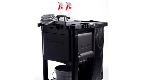 Rubbermaid® High Security Janitorial Cleaning Cart - Black