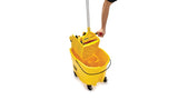 RUBBERMAID - YELLOW WAVEBRAKE SIDE PRESS WRINGER COMBO