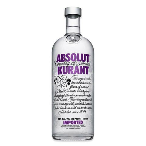 ABSOLUT KURANT - blackcurrant flavored vodka (40% alc/vol)